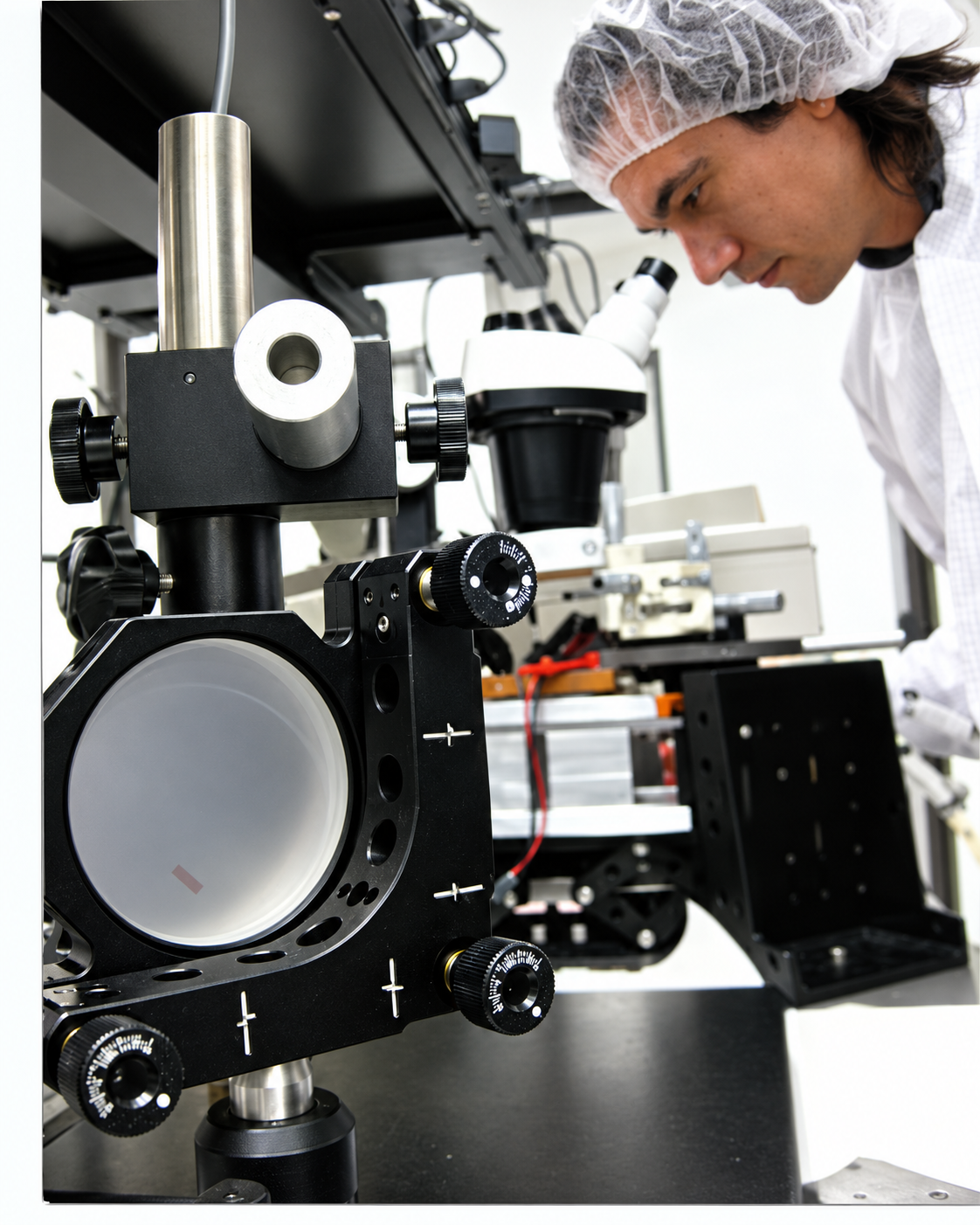 Laboratory work on laser devices and optical equipment